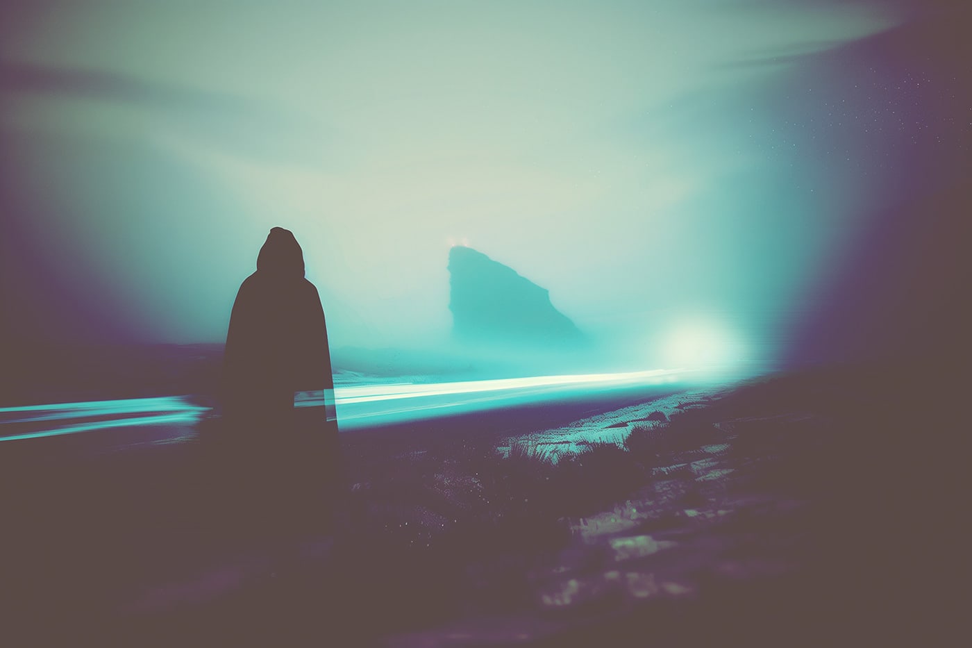 Surrealistic night scene • extraordinary new media art • modern AI wall art | Wall Art
