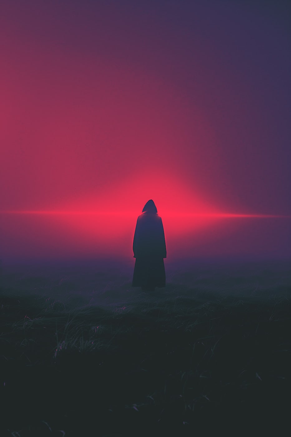 Surrealist, atmospheric art • into the void • minimalist new media art • modern AI wall art | Wall Art
